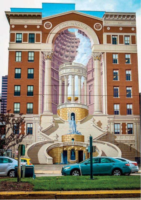 “Homage to Cincinnatus” a Cincinnati, Ohio Il murales “Homage to Cincinnatus”
