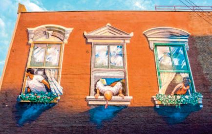 Murale sulla comunità di Downton Cincinnati Murale sulla comunità di Downton Cincinnati