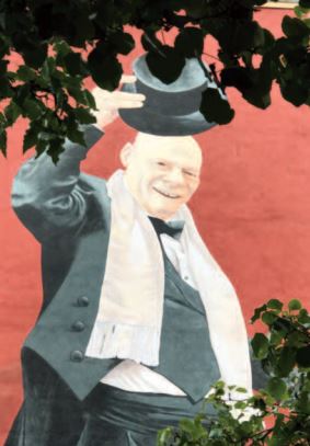 Il murale “Mr. Tarbell Tips His Hat” a Cincinnati Il murale “Mr. Tarbell Tips His Hat”