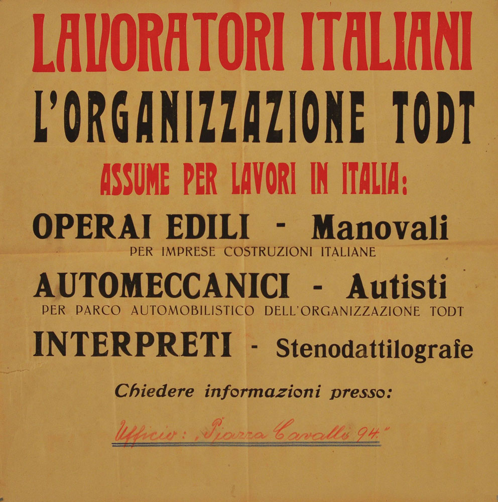 Manifesto della TODT Manifesto della TODT