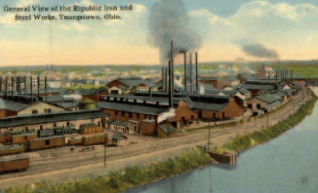 Acciaieria a Youngstown, Ohio, inizio 1900 Acciaieria a Youngstown, Ohio, inizio 1900