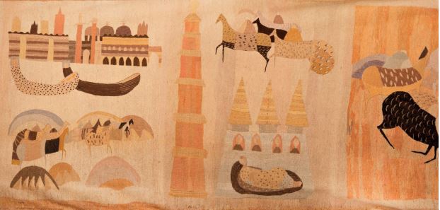 Zoran Mušič, pannello di seta sull’avventura di Marco Polo Zoran Mušič, pannello di seta sull’avventura di Marco Polo